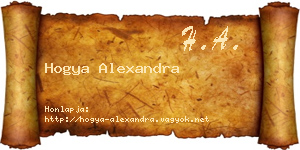 Hogya Alexandra névjegykártya