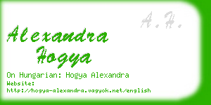 alexandra hogya business card